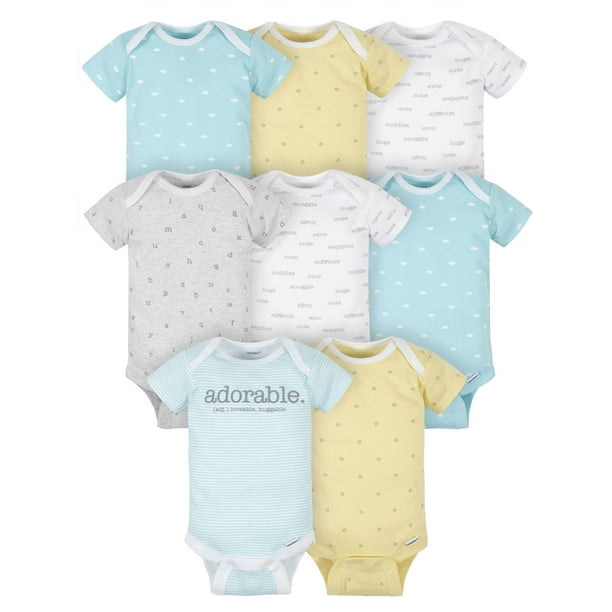 Gerber Baby Boy or Girl Gender Neutral Short Sleeves Onesies Bodysuits