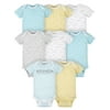 Gerber Baby Boy or Girl Gender Neutral Short Sleeve Onesies® Bodysuits, 8-Pack