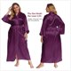 thumbnail image 3 of Mizzgenio Batas Largas De Seda Para Mujer, Tallas Grandes, Kimonos Largos De Satén, Batas Largas De Talla Grande, Color Morado, 4Xl-5Xl Plus, 3 of 5