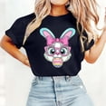 thumbnail image 2 of TaTaai Women's Cotton Easter Graphic T-Shirt Short Sleeve Crew Neck Loose Fit Casual Summer Chic Tee Family Daily Work Vacation Gift, 2 of 5