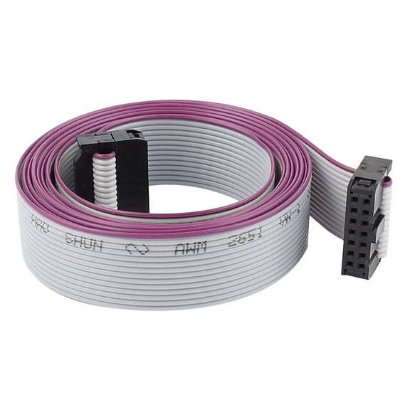 Unique Bargains 2.54mm Pitch 14Pin 14 Wire F/F IDC Connector Flat Ribbon Cable 148cm Length