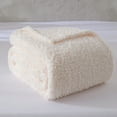 thumbnail image 3 of Mainstays Faux Shearling Blanket, Ivory, Full/Queen 90"X90", for Adult, 3 of 7