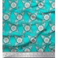thumbnail image 1 of Soimoi Tissu en Crêpe de Polyester Imprimé Bloc Floral 1 Yard 42 Inch Wide, 1 of 3