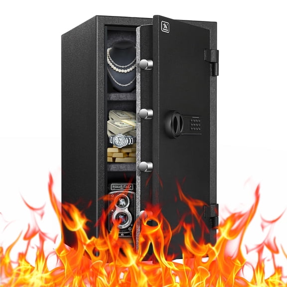 Tigerking 3.47 Cu. ft. Fireproof Safe, Safe Box for Home and Office, Large Steel  Home Safe with Digital Lock for Document