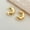 Gold, variant on New Retro Metal Chunky C Shape Hoop Earrings Glossy Gold Color Round Thick Hoops Earrings Ear Jewelry Gift