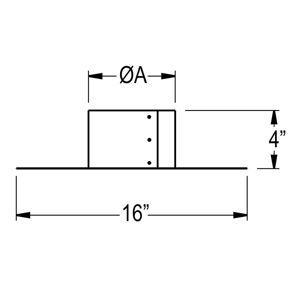 Duravent 8DFA-TP 8" Duraflex Al Top Plate From The Duraflex Al Series - Silver