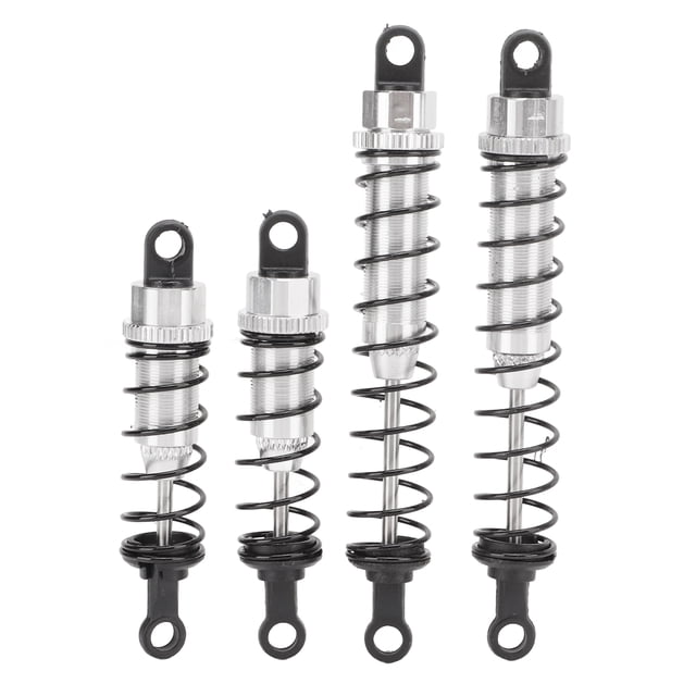 Amortiguador de resorte delantero y trasero de aluminio para WLtoys 12428 1/12 (modelo plateado)