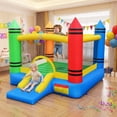 thumbnail image 4 of Infans Inflatable Bounce House w/Slide & Large Jumping Area, 550W Blower for Backyard, 4 of 7