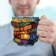 thumbnail image 4 of Painted Book Mug, Novelty 3d Painted Books Coffee Mug, Colorful Acrylic Books Stack Shaped Coffee Cup Gifts for Book Lovers Readers Librarians Writers, 4 of 4