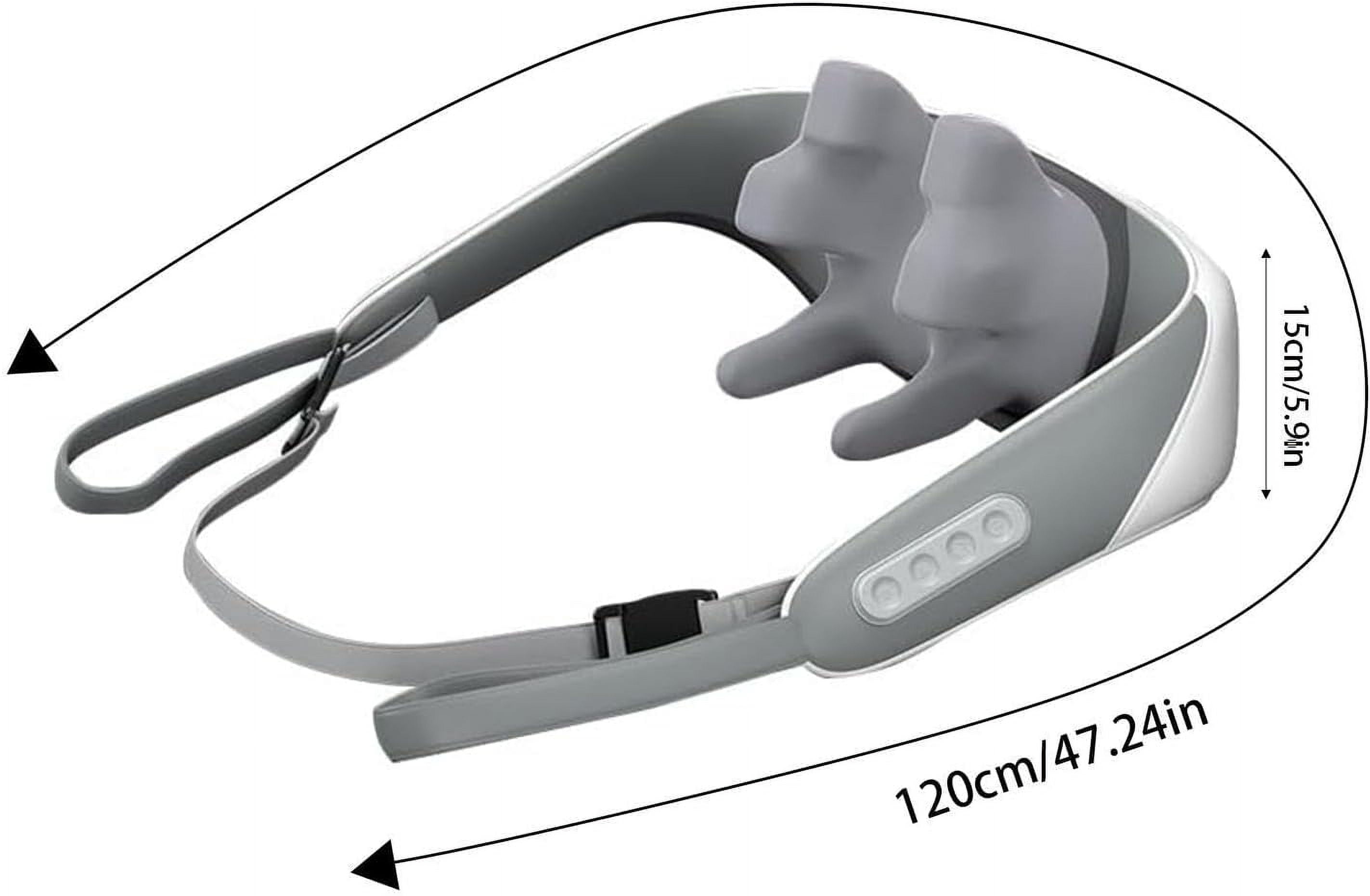 Electric Neck Massagers, Portable Neck Massager with Heat, Cervical Vertebra Massager with Low Noise, Multifunctional Knead Massage Pillow Lightweight Electric Massager with Heat for Neck and Shoulde