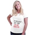 thumbnail image 5 of Pregnant Not Furry Don't Touch Me Women's Maternity T Shirt Tee Brisco Brands S, 5 of 7