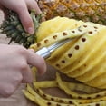 thumbnail image 6 of Snmubt Household Pineapple Shovel Stainless Steel Pineapple Knife Peeler Peeling Eye Pineapple Fork Pineapple V-Shaped Digging Eye Tool (White), 6 of 7