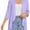 Lavender, variant on Women's Open Front Cardigan, 3/4 Sleeve Waterfall Ruffle Hem Casual Top