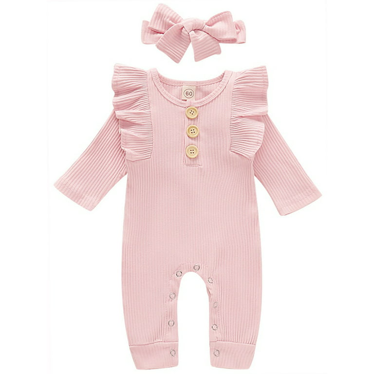 Actoyo Newborn Infant Baby Girl Romper Bodysuit One-pieces Outfits Clothes 0 -18M 