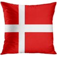 thumbnail image 1 of EREHome Housse de Coussin Dannebrog Danoise Rouge Couleurs et Proportion Correctement National Danois 16x16 Pouces, 1 of 1