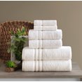thumbnail image 7 of Hawmam Linen 6 Pack Bath Towels Set - Large, Soft, Absorbent, Quickdry, Low Lint Premium 100% Turkish Cotton Towels for Bathroom Sea Salt Cream Bathroom Set, 2 Washcloths, 2 Hand Towels, 2 Bath Towels, 7 of 7