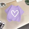 thumbnail image 4 of CFXNMZGR Toddler Girls Short Sleeve Shirts Girls' Short Sleeve Graphic T Shirt (Purple,5-6 Years), 4 of 4
