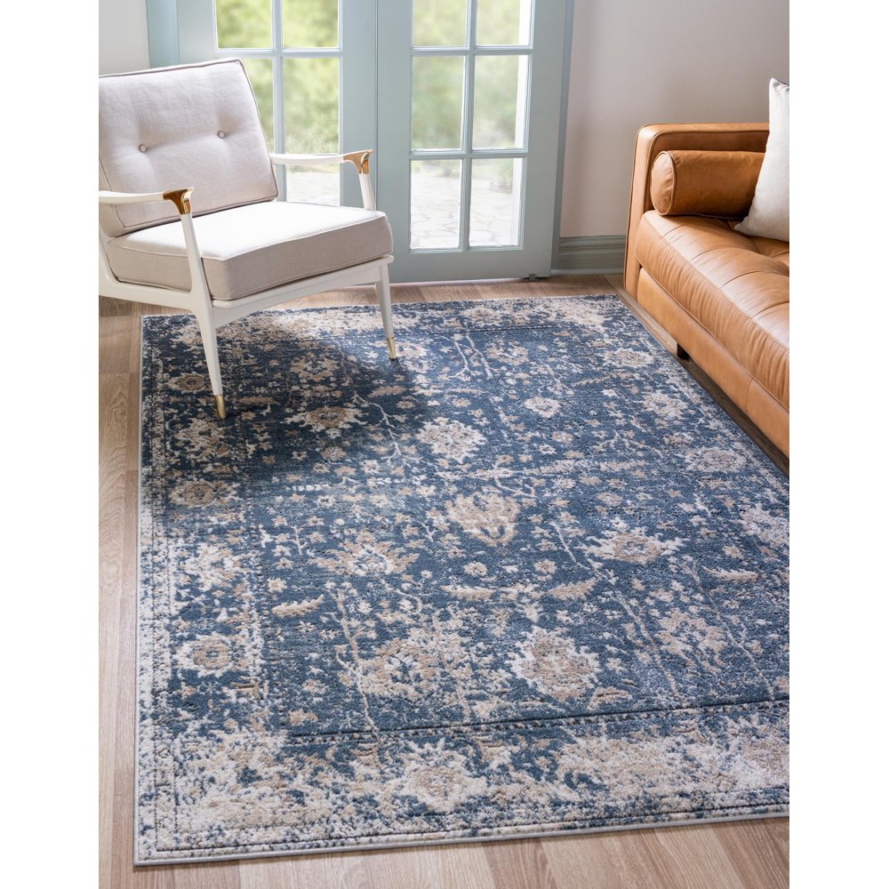 Oregon Collection Rug 5' x 8' Blue LowPile Rug Perfect For