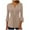B-Khaki, variant on Otntypg Elegant Women Tunic Blouse Summer Casual 3/4 Bell Sleeve Button up V Neck Plain Tees Shirt Loose Flowy Ruched Pleated Henley T-Shirts for Leggings C-Hot Pink L