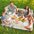 thumbnail image 7 of Bohemian Color Picnic Blanket Waterproof Outdoor Beach Blanket Hand-held Pad Suitable for Travel, Camping, Beach, Family Gatherings, 7 of 7