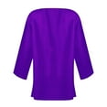 thumbnail image 4 of tklpehg Winter Coats for Women Lightweight Open Front cardigan Coats Overcoat Long Sleeve Solid Color Loose Fall Coat Leisure Outwear Purple M, 4 of 5