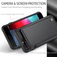 thumbnail image 2 of Mantto Case for iPhone 7 Plus/iPhone 8 Plus with Card Holder, Retro PU Leather RFID Blocking Credit Card Slots Double Magnetic Clasp Flip Kickstand Shockproof Phone Cover,Black, 2 of 9