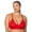 Red Hot, variant on Women's Seamless Pointelle Triangle Bralette with Removable Pads, Size XS-XXL