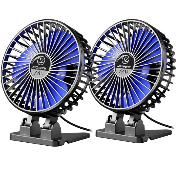 Ventilador de escritorio JZCreater USB mini portátil de 3 velocidades negro (paquete de 2)