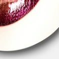 thumbnail image 3 of Designart 'Close-Up Of Purple Female Lips' Modern Circle Metal Wall Art 23x23 - Disc of 23, 3 of 5