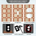 thumbnail image 3 of Yayeee Blank Wall Plate Cover 1-Gang 4.5"x2.7" Home Unused Decorative Outlet, Beige Geometric, 3 of 7
