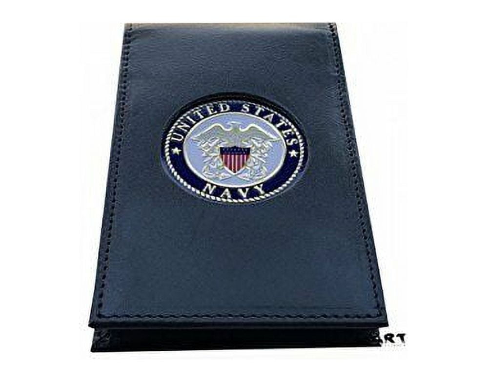 The Official Writing Pad, US NAVY Spiral Notebook Case with Medallion - 3" x 5"