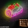 thumbnail image 4 of Glowneon Strawberry Roll Cake Neon Sign, Cake Bakery Wall Led Lights, 4 of 5