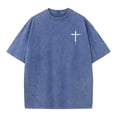 thumbnail image 5 of Christian T Shirts for Men 2026 Summer Casual Short Sleeve Crewneck Washed Vintage Shirt Christian Cross Graphic Tees, 5 of 7