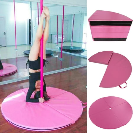 Pole Dance Mat Foldable Yoga Exercise Safety Dancing Cushion Steel Pipe Crash Pad Dia
