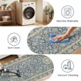 thumbnail image 2 of 2x6 Washable Runner Rug for Hallway, Soft Low Profile Non Slip Vintage Oriental Rug for Kitchen, Bedroom & Entryway,Blue, 2 of 5