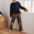 thumbnail image 5 of Wukai Tiger In The Fallen Leaf Forest Print Teenagers' Pajama Pant Sleep Pajama Lounge Pant PJ Bottoms with Pockets and Button Fly(Available in Big & Tall)-Medium, 5 of 6