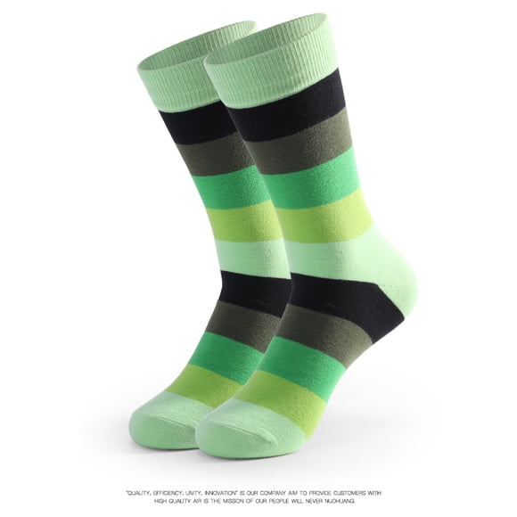 Men's Long Socks Striped High Waist Casual Trendy Socks Sports Socks Sock Green