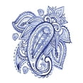 thumbnail image 2 of Parker, Jennifer Paxton 15x18 Black Ornate Wood Framed with Double Matting Museum Art Print Titled - Indigo Paisley IV, 2 of 4