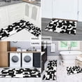 thumbnail image 6 of Kitchen Rugs and Mats Non Skid Washable Black Abstract Geometric` Kitchen Mat and Rug Set,Floor Cushion Waterproof Rug,Rubber Backed Area Rugs for Kitchen Laundry, 6 of 7