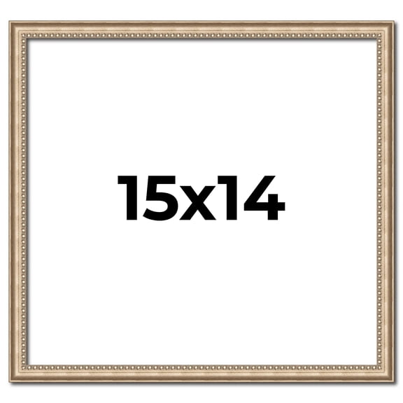 15x14 Frame Silver Real Wood Picture Frame Width 0.75 Inches | Interior Frame Depth 0.5 Inches |