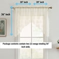 thumbnail image 2 of THD Joelle Floral Rod Pocket Lace Short Cafe Swags for Small Windows - 28 x 36 Inch Length (Ivory Swags, Set of 2), 2 of 6