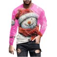 thumbnail image 2 of WXLWZYWL Men's Christmas Sweatshirt Crewneck Trendy Big and Tall Santa Printed Sweatshirts Pullover Tops Party Apparel, 2 of 5