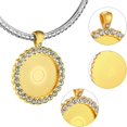 thumbnail image 4 of 20 Pieces Rhinestone Bezel Pendant Trays Cabochon Pendant Setting Alloy Rhinestone Pendant Trays DIY Pendant Making Tools for Photo Pendant Jewelry Craft Making (Gold, Silver), 4 of 7