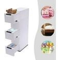 thumbnail image 4 of Miumaeov Plastic 5 Drawers Dresser Organizer Bedroom Bedside Storage Tower White Cabinet, 4 of 10