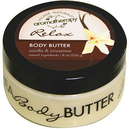 Village Naturals Relax Vanilla & Cinnamon Body Butter 8 oz