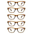 thumbnail image 2 of EYE ZOOM 5 Pack Vintage Plastic Frame Blue Light Blocking Reading Glasses for Man and Women, Amber , +3.00, 2 of 4