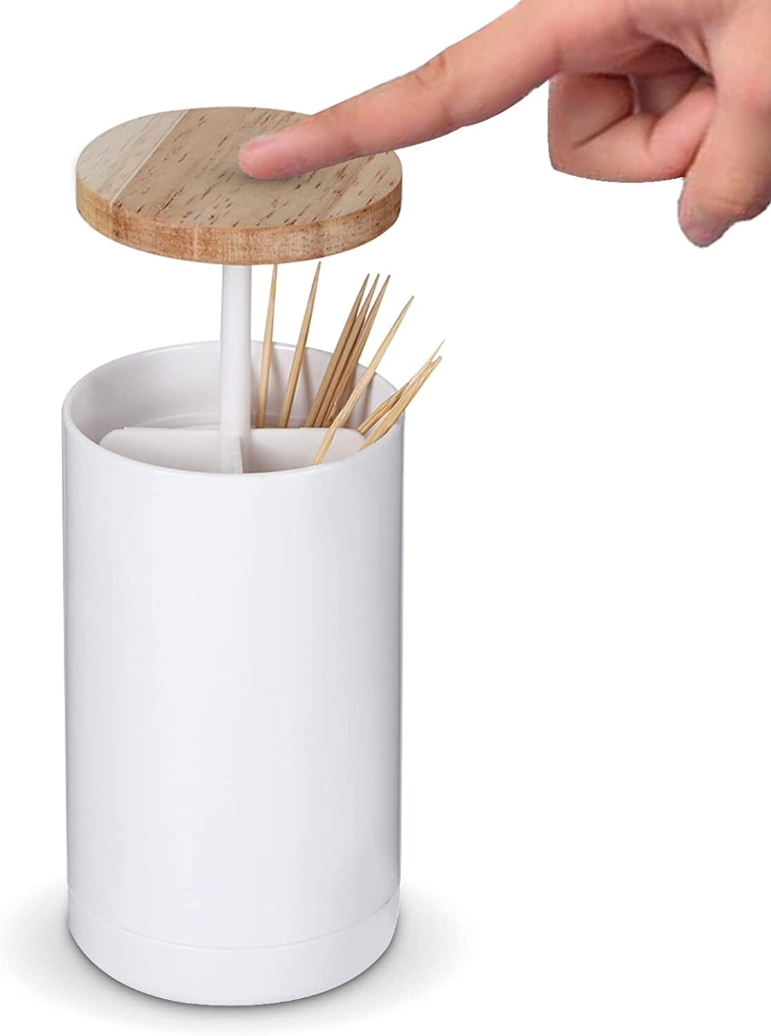 Toothpick Holder Dispenser, Cotton Swab Box PopUp Automatic Toothpick