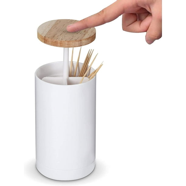Toothpick Holder Dispenser, Cotton Swab Box PopUp Automatic Toothpick