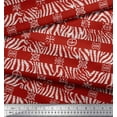 thumbnail image 2 of Soimoi Red polyester Crepe Fabric Stripe & Wild Animal Skin Print Fabric by Yard 42 Inch Wide, 2 of 3
