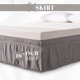 thumbnail image 4 of Elegant Comfort 1-Piece Ella Collection Pom-Pom Bed Skirt 16inch Drop, 1500 Series, Wrap Around Elastic for Easy Application, Wrinkle Resistant, Queen/King, Essential Gray, 4 of 7